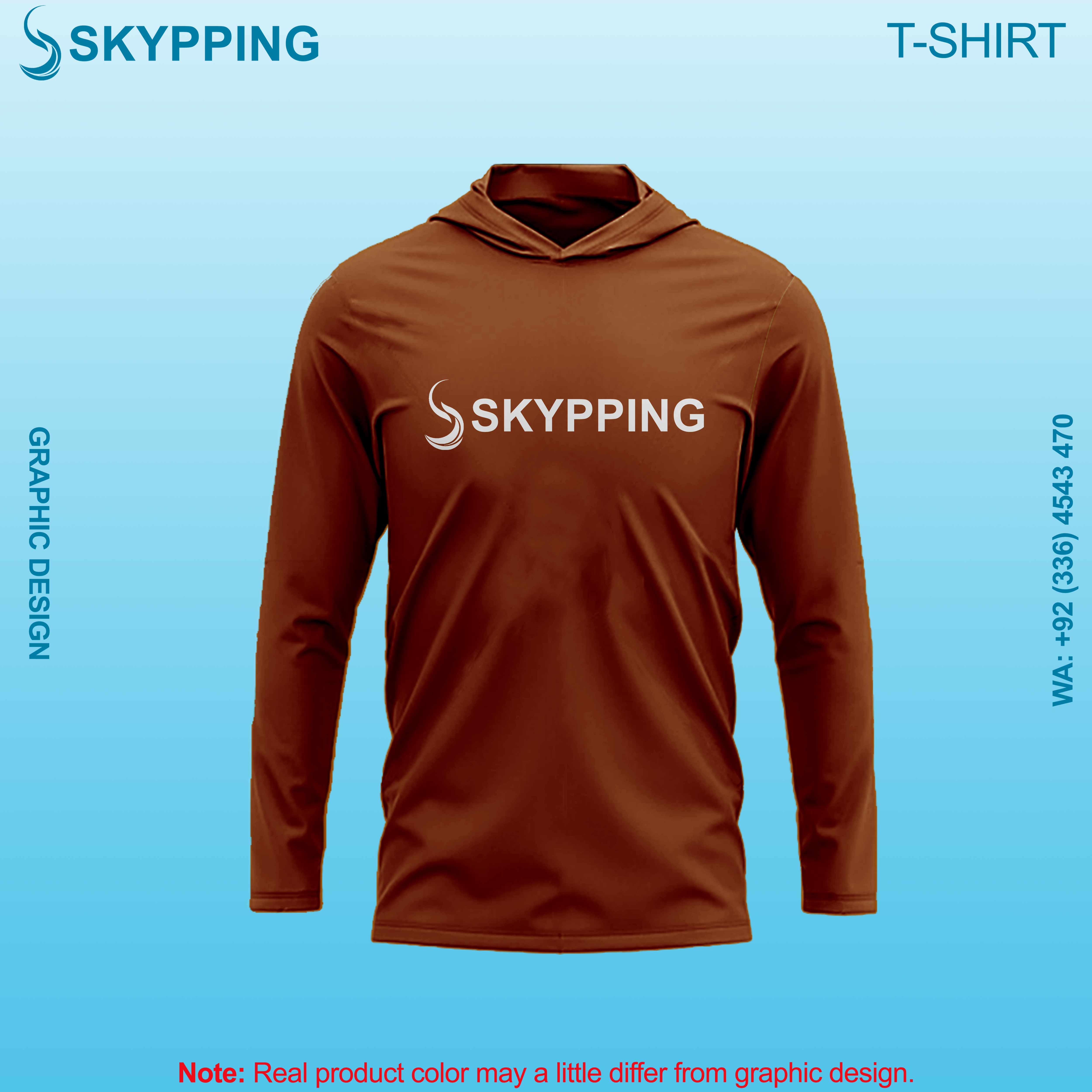 Hooded Long sleeve set-in style round neck t-shirts for men